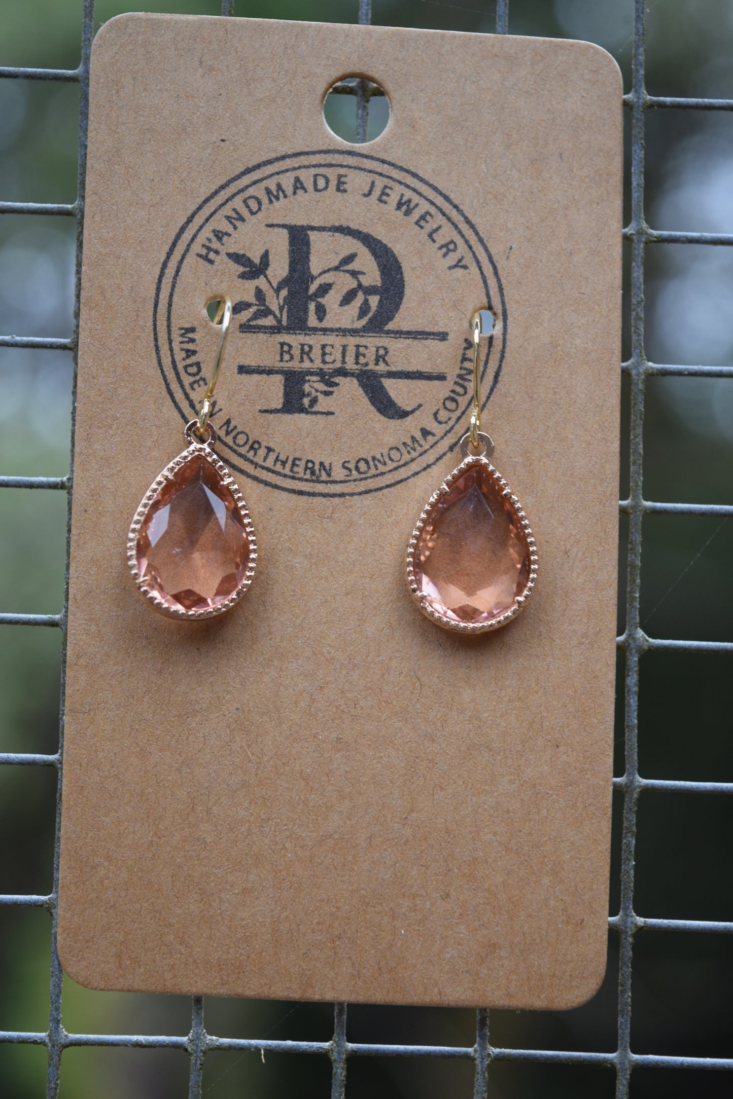Pink Zicon Glass Teardrops
