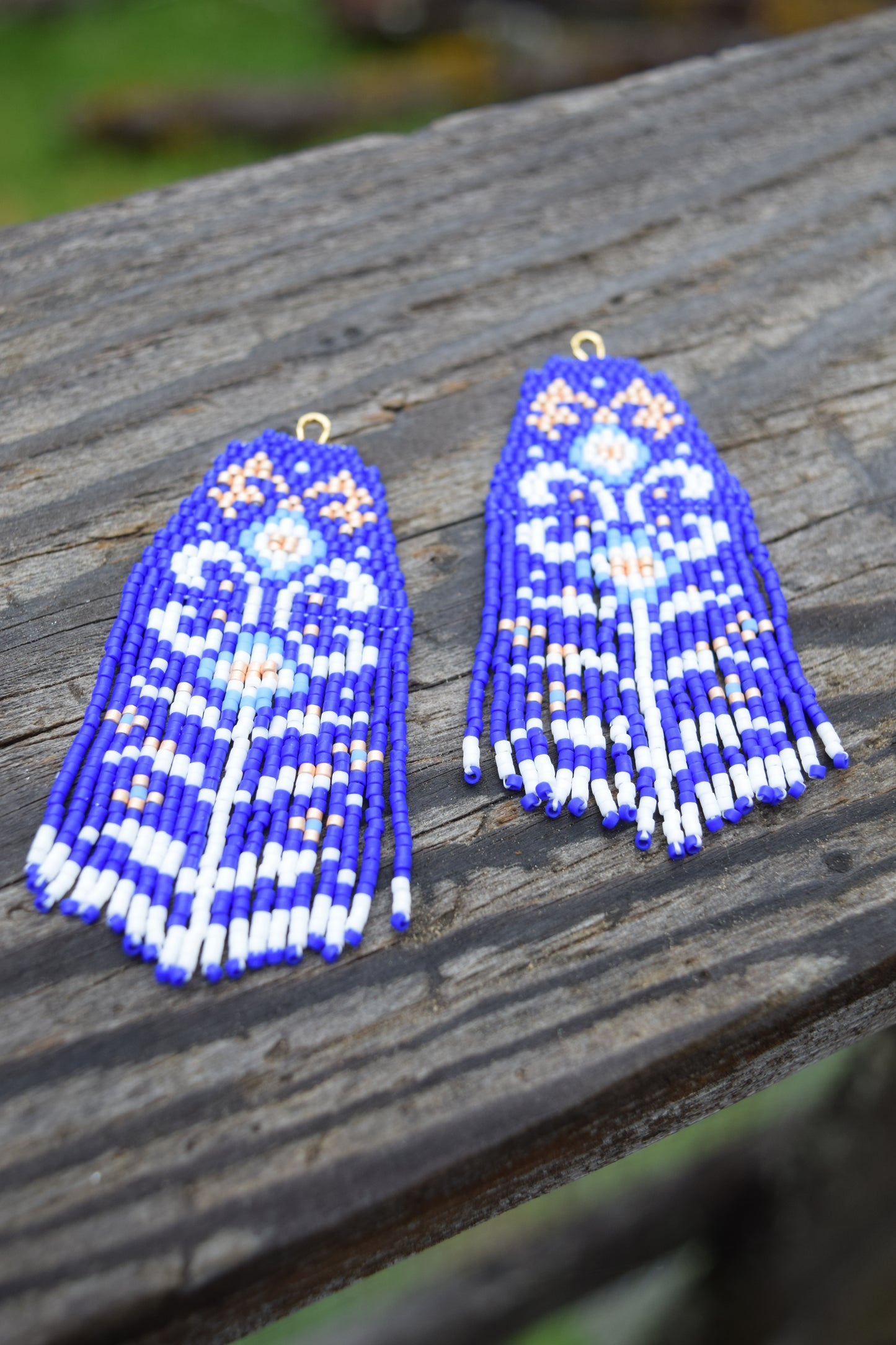 Royal Blue Folk Flower