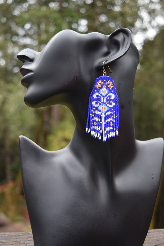 Royal Blue Folk Flower